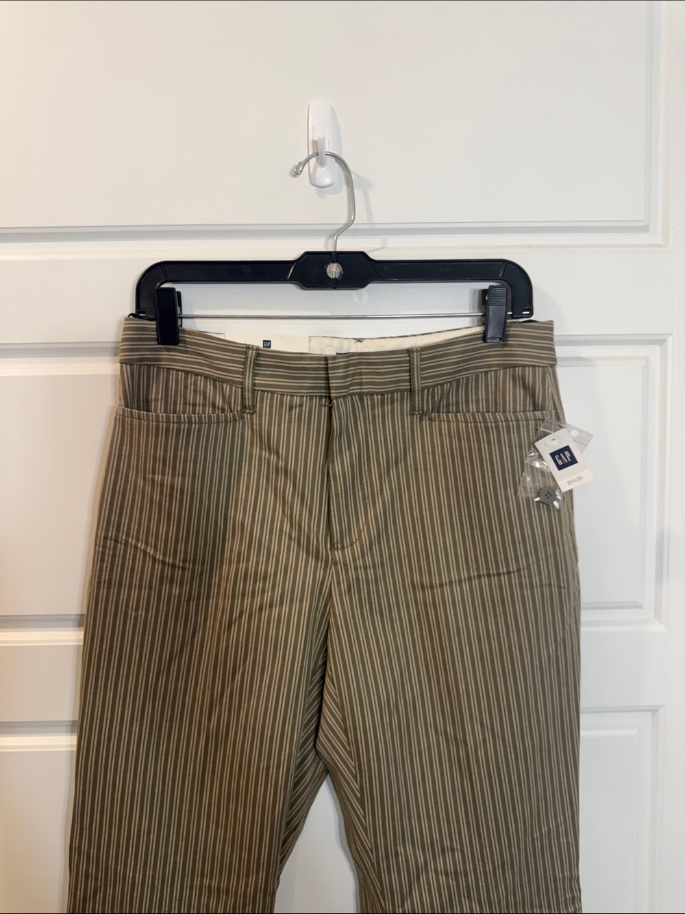 GAP Women’s Classic Fit Stretch Bootcut Striped Chino Pants Tan Size 8 NWT - Picture 2 of 6